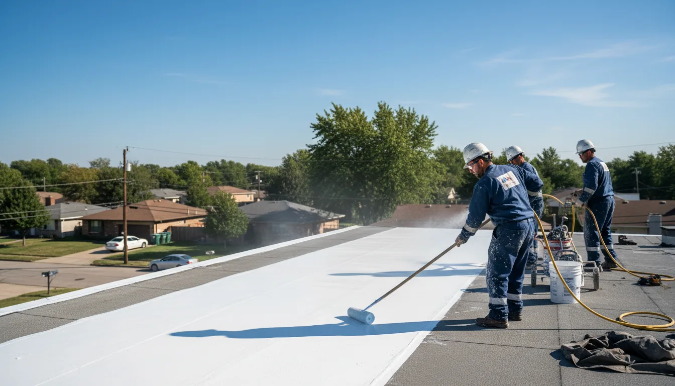 Commercial roof coating in Milford, TX near me